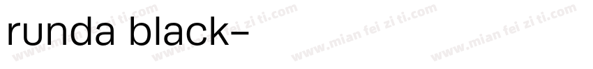 runda black字体转换